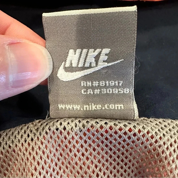 Nike Little Kid Jacket Zip Up Hooded Lightweight Orange Navy Blue Size 6 - Picture 7 of 10